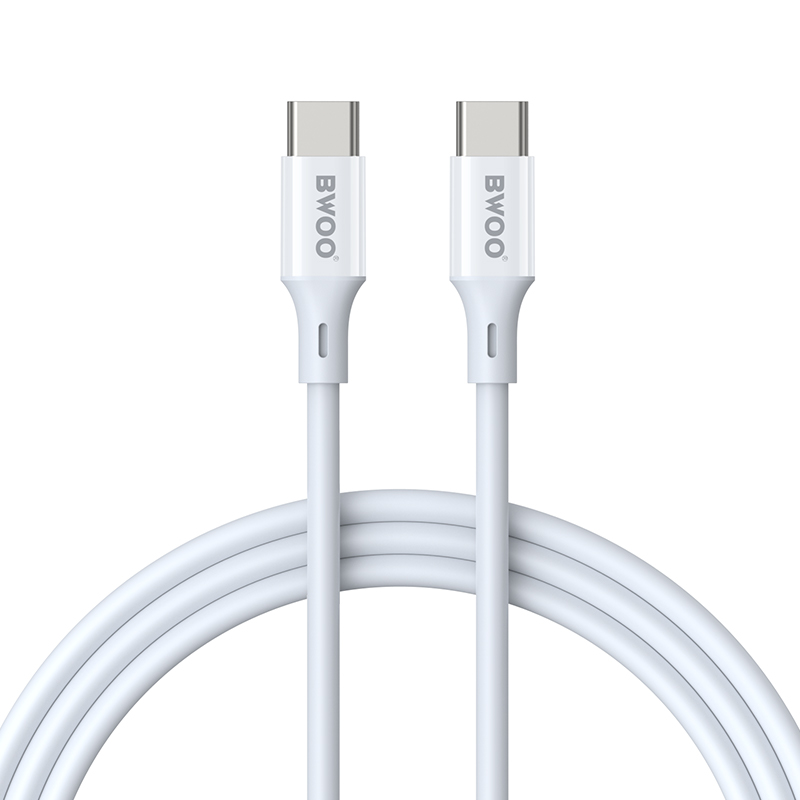 USB-C - USB-C kabel za prijenos podataka i punjenje BWOO BO-X283CC-2M, 60W, 2m, Bijela