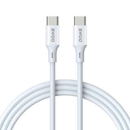 USB-C - USB-C kabel za prijenos podataka i punjenje BWOO BO-X283CC-2M, 60W, 2m, Bijela