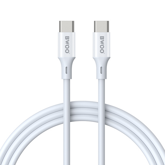 USB-C - USB-C kabel za prijenos podataka i punjenje BWOO BO-X283CC-2M, 60W, 2m, Bijela