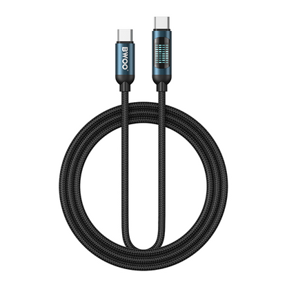 USB-C kabel za prijenos podataka i punjenje - USB-C BWOO BO-X304 Led, 60W, 1m, Crna