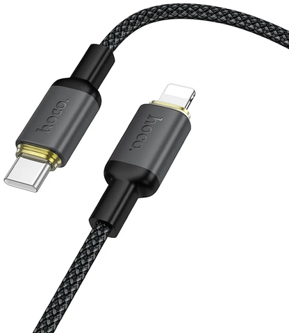 Kabel za prijenos podataka i punjenje USB-C - Lightning HOCO X128 Benefit, 30W, 1m, Crni