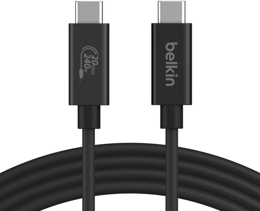 USB-C - USB-C kabel za prijenos podataka i punjenje Belkin Connect, 240W, 2m, Crna INZ004bt2MBK