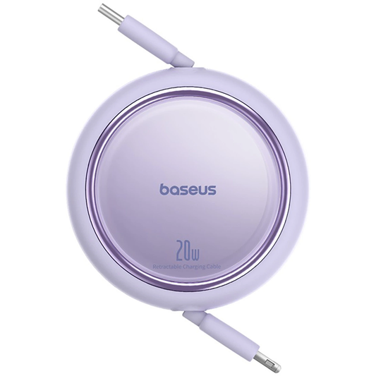 Kabel za prijenos podataka i punjenje USB-C - Lightning Baseus Free2Pull Mini Retractable, 20W, 1m, Ljubičasta P10364501511-00