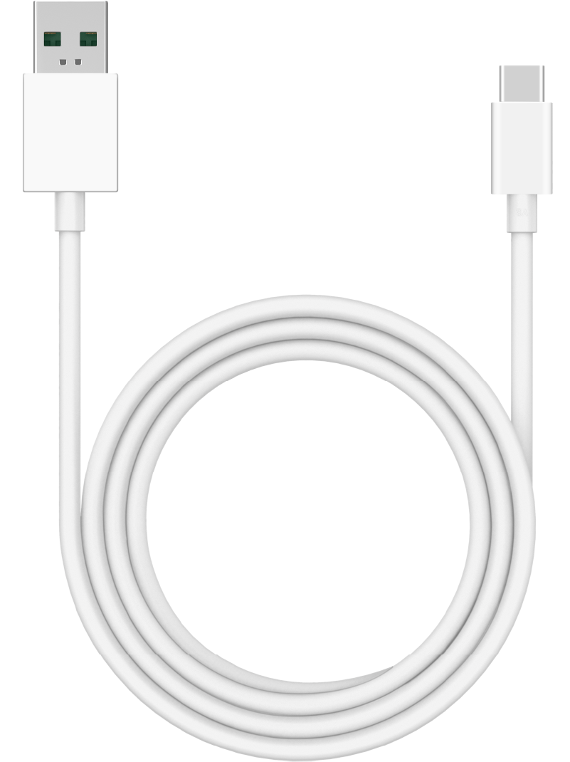 USB-A - USB-C kabel za prijenos podataka i punjenje Oppo DL154, 1m, bijeli 611602000020