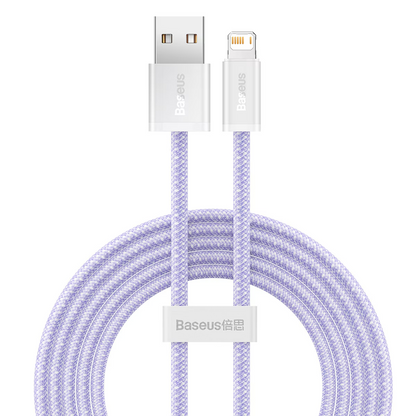 Kabel za prijenos podataka i punjenje USB-A - Lightning Baseus Dynamic Series, 18W, 2m, Ljubičasta CALD000505