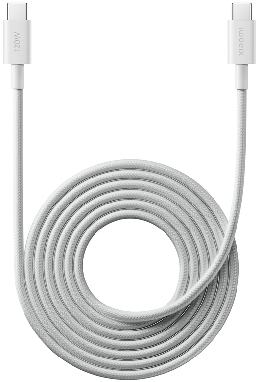 Kabel za prijenos podataka i punjenje USB-C - USB-C Xiaomi, 120W, 2m, Bijeli BHR087AGL