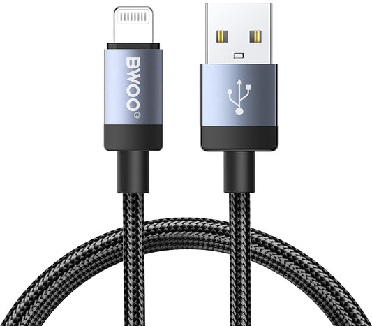 Kabel za prijenos podataka i punjenje USB-A - Lightning BWOO BO-X401L, 18W, 1m, Crna