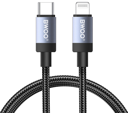 USB-C kabel za prijenos podataka i punjenje - Lightning BWOO BO-X401CL, 30W, 1m, Crna
