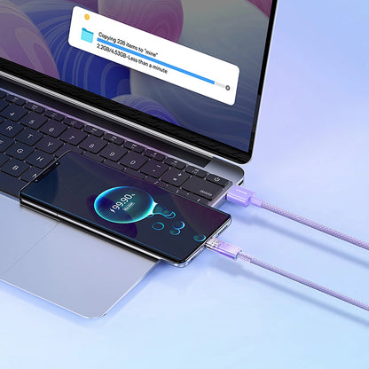 Kabel za podatke i punjenje USB-A - USB-C Baseus Explorer, 100W, 1m, Ljubičasti CATS010405