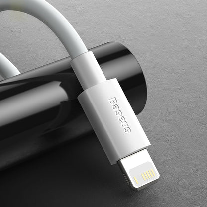 Kabel za Prijenos Podataka i Punjenje USB-C - Lightning Baseus Simple Wisdom, 20W, 1.5m, Set 2 komada, Bijeli