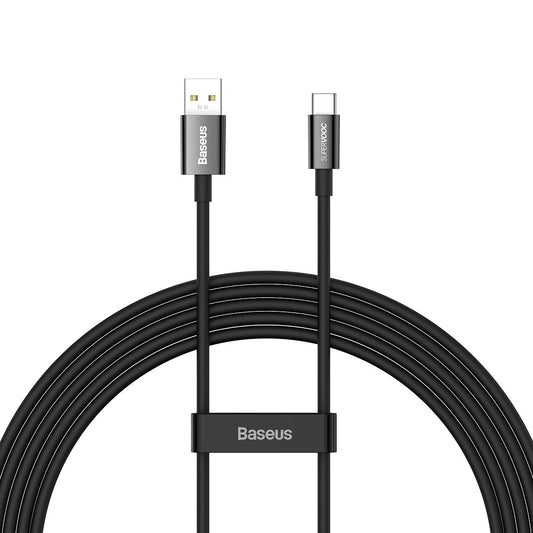 Kabel za Prijenos Podataka i Punjenje USB-A - USB-C Baseus Superior Series, 65W, 2m, Crni CAYS001001