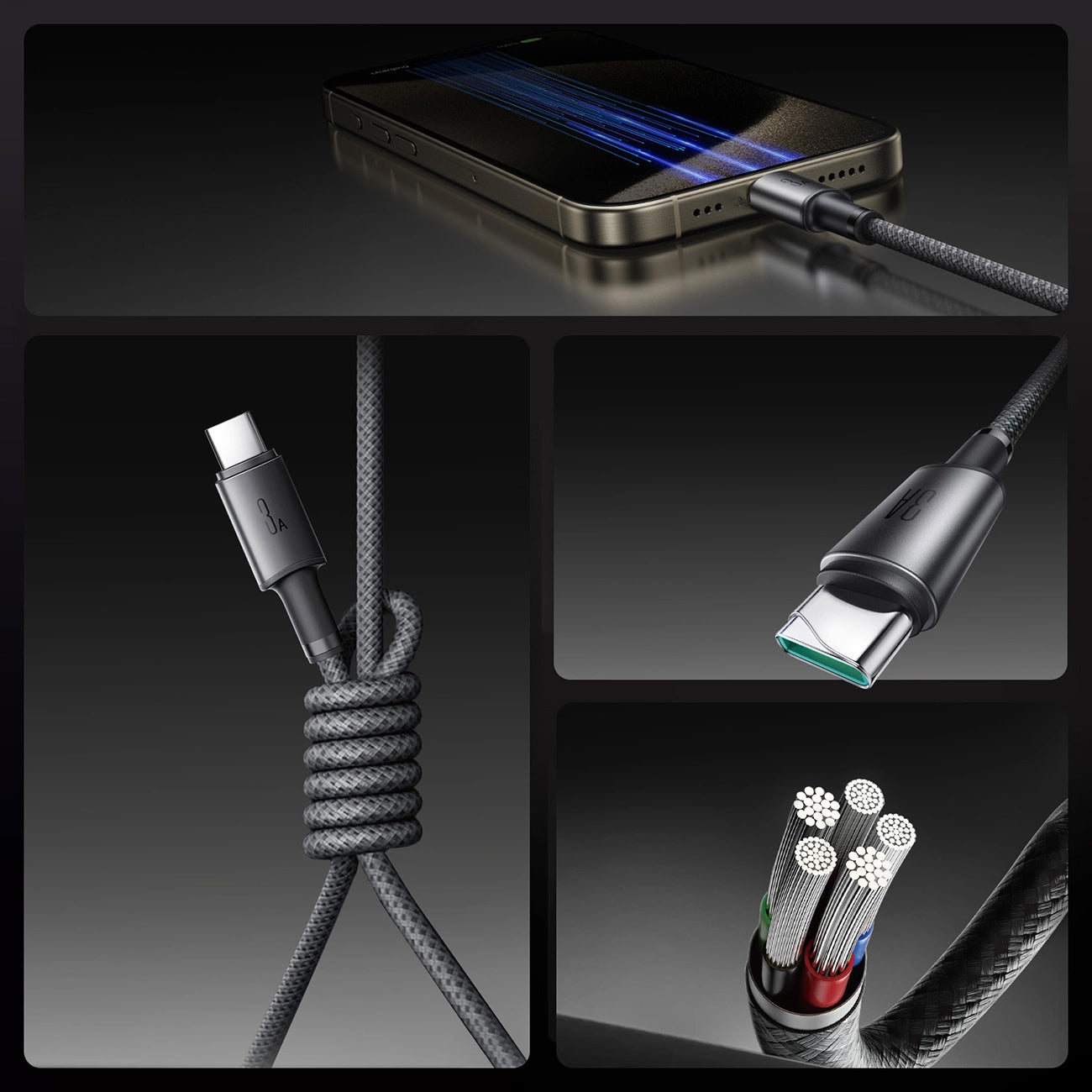 Kabel za podatke i punjenje USB-A - USB-C Joyroom S-A50, 60W, 1.2m, Sivi