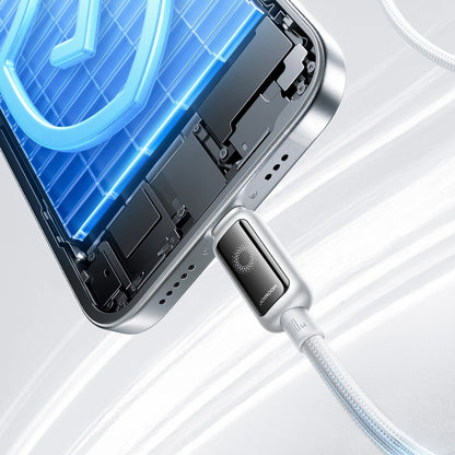 Kabel za podatke i punjenje USB-C - USB-C Joyroom S-A55 StarFlight Display, 100W, 1.2m, Bijeli