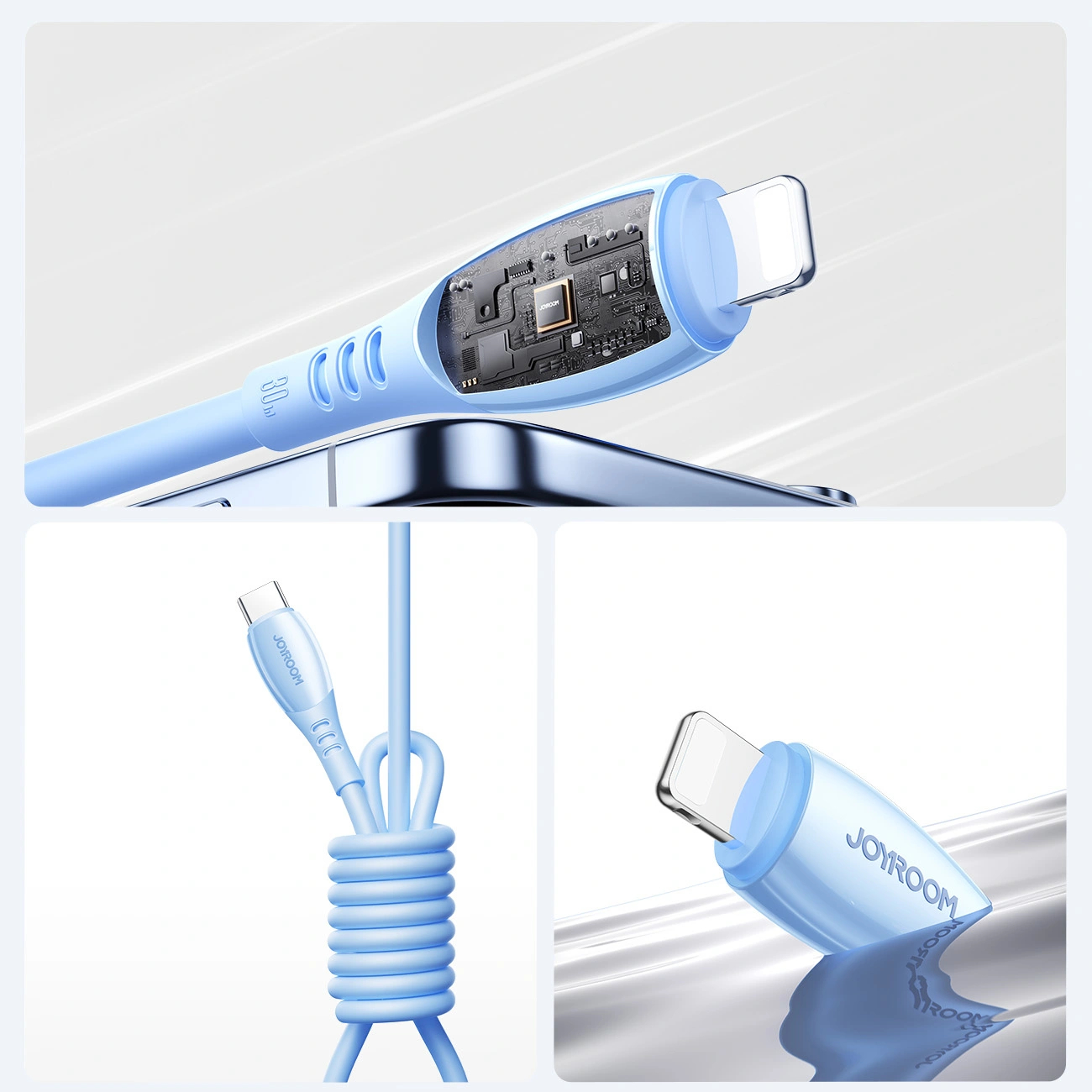 Kabel za podatke i punjenje USB-C - Lightning Joyroom S-A59 Vibrant, 30W, 1.2m, Plavi