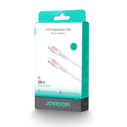 USB-C kabel za prijenos podataka i punjenje - Lightning Joyroom S-A42, 30W, 1.2m, Bijela