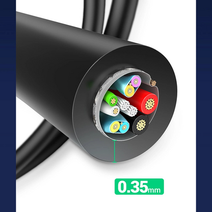 Kabel za podatke i punjenje USB-A - USB-C UGREEN US184, 18W, 0.5m, Crni
