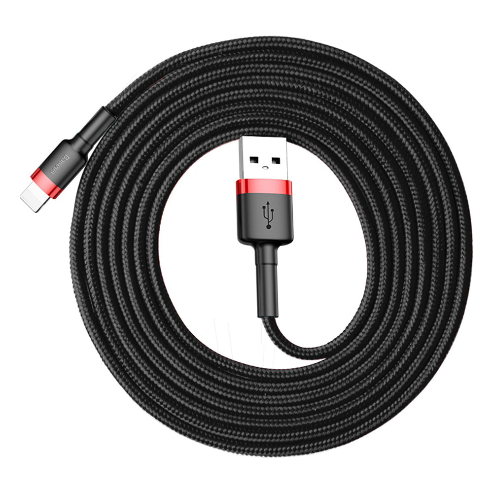 USB-A - Lightning Data i Punjačski Kabel Baseus Cafule, 18W, 2m, Crven CALKLF-C19