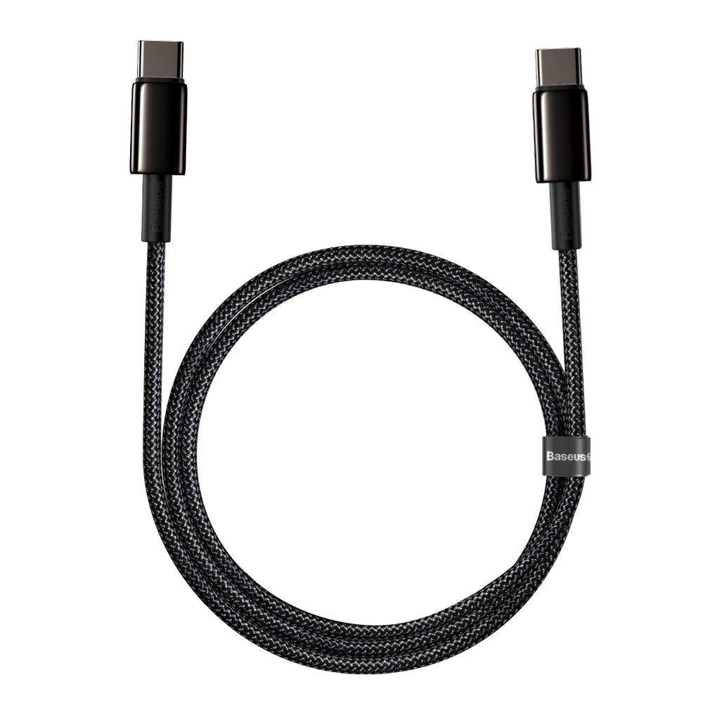 Kabel za Prijenos Podataka i Punjenje USB-C - USB-C Baseus Tungsten Gold, 100W, 1m, Crni CATWJ-01