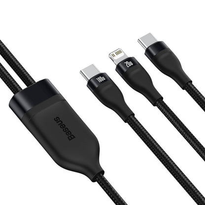 Kabel za podatke i punjenje USB-C - Lightning / USB-C Baseus Flash Series 2in1, 100W, 1.2m, Crni CA1T2-F01