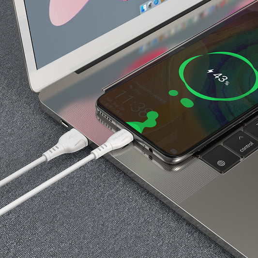 Kabel za Prijenos Podataka i Punjenje USB-A - USB-C Borofone BX51 Triumph MP, 18W, 1m, Bijeli