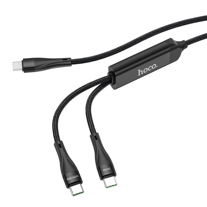 Kabel za Prijenos Podataka i Punjenje USB-C - USB-C HOCO U102 Super, 100W, 1.2m, Crni