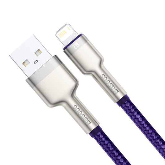 Kabel za podatke i punjenje USB-A - Lightning Baseus Cafule Metal Series, 18W, 2m, Ljubičasti CALJK-B05