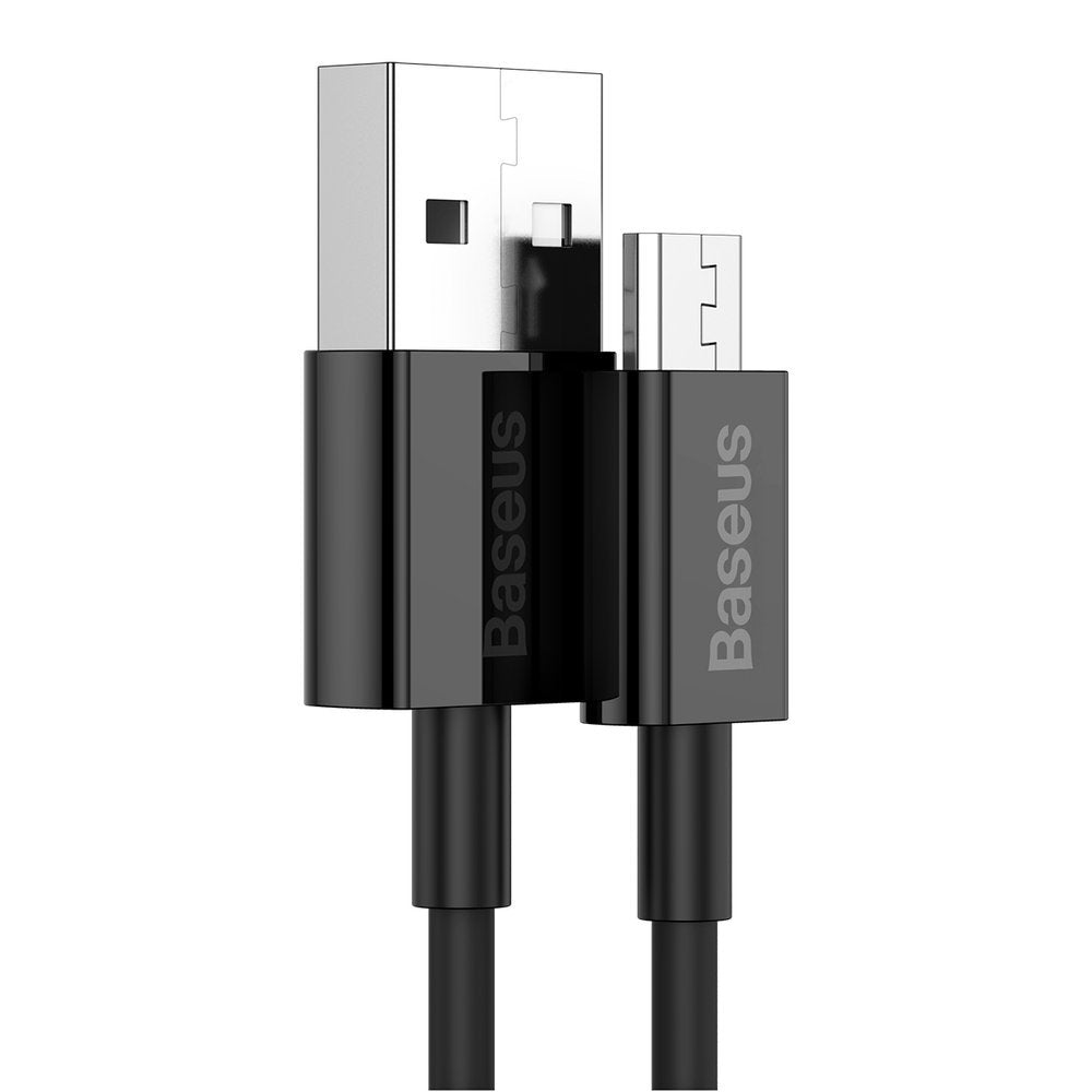 Kabel za Prijenos Podataka i Punjenje USB-A - microUSB Baseus Superior Series, 18W, 2m, Crni CAMYS-A01