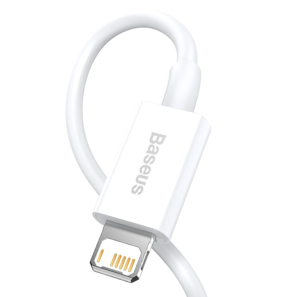 Kabel za Prijenos Podataka i Punjenje USB-A - Lightning Baseus Superior Series, 20W, 1m, Bijeli CALYS-A02