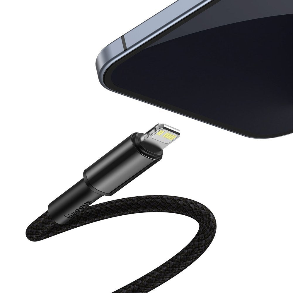 Kabel za Prijenos Podataka i Punjenje USB-C - Lightning Baseus High Density Braided, 20W, 1m, Crni CATLGD-01