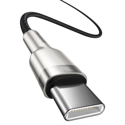 Kabel za prijenos podataka i punjenje USB-C - USB-C Baseus Cafule, 100W, 2m, Crni CATJK-D01