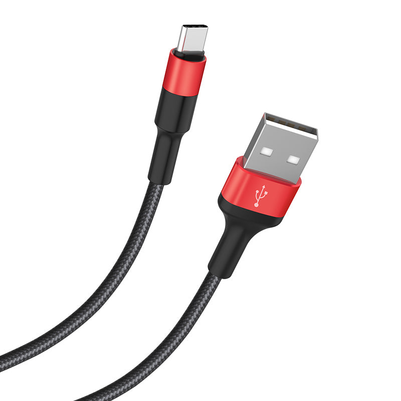Kabel za podatke i punjenje USB-A - USB-C HOCO X26 Xpress, 18W, 1m, Crno Crveni