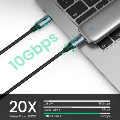 Kabel za Prijenos Podataka i Punjenje USB-C - USB-C UGREEN US355, 100W, 1m, Crni