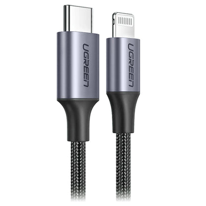 Kabel za podatke i punjenje USB-C - Lightning UGREEN US304, 20W, 1m, Crni