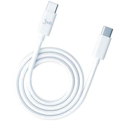 USB-C kabel za prijenos podataka i punjenje - USB-C 3MK Hyper, 100W, 2m, Bijeli