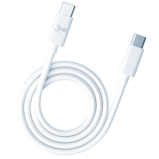 USB-C kabel za prijenos podataka i punjenje - USB-C 3MK Hyper, 100W, 2m, Bijeli