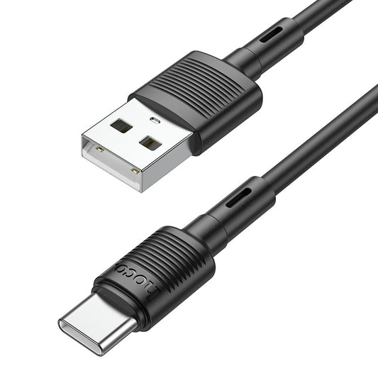 Kabel za prijenos podataka i punjenje USB-A - USB-C HOCO X83 Victory, 20W, 1m, Crni