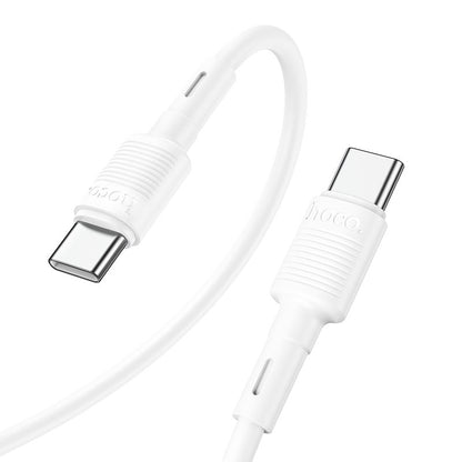 Kabel za podatke i punjenje USB-C - USB-C HOCO X83 Victory, 60W, 1m, Bijeli