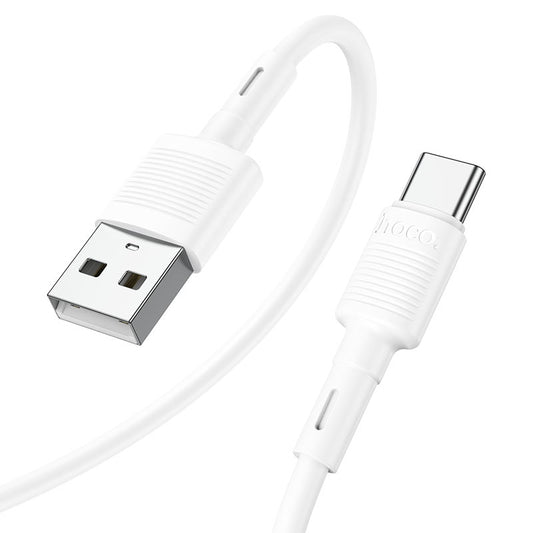 Kabel za prijenos podataka i punjenje USB-A - USB-C HOCO X83 Victory, 20W, 1m, Bijeli