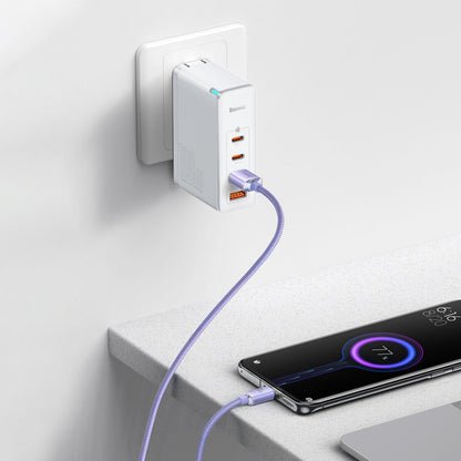 Kabel za podatke i punjenje USB-A - USB-C Baseus Crystal Shine Series, 100W, 2m, Ljubičasti CAJY000505