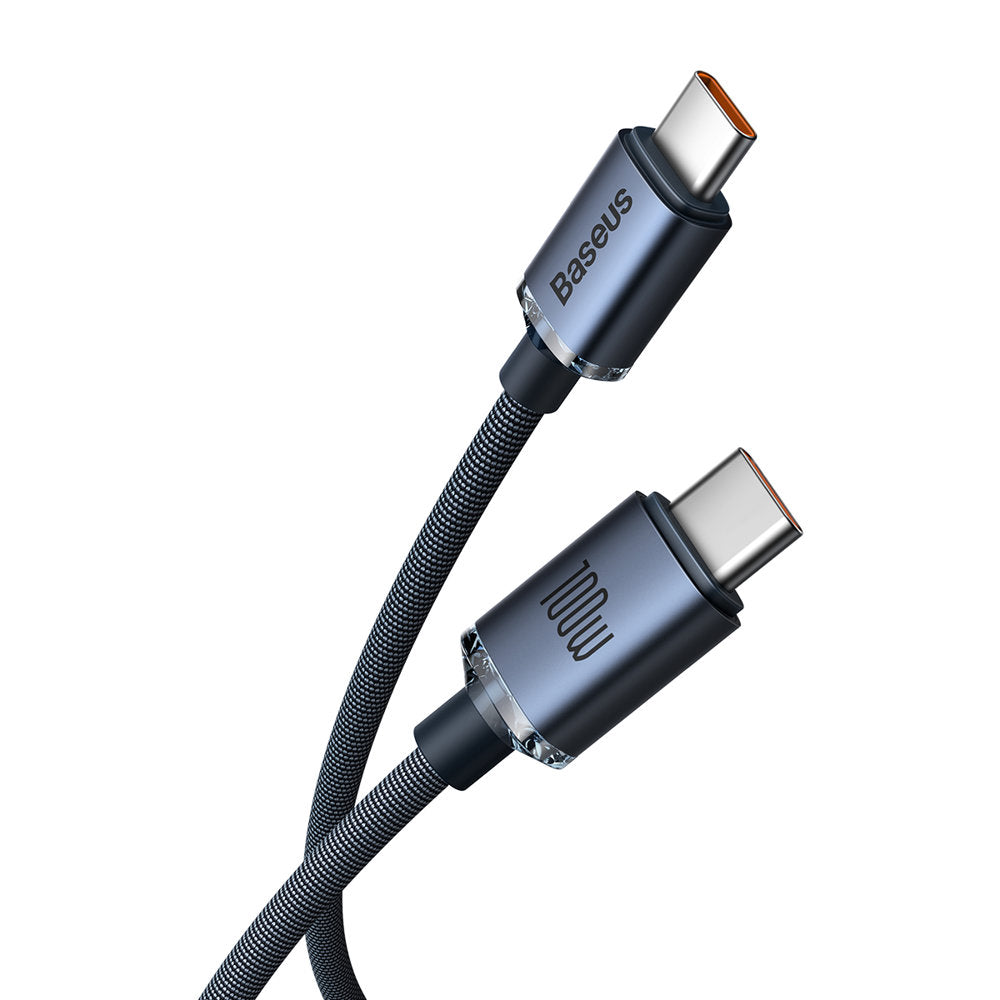 Kabel za Prijenos Podataka i Punjenje USB-C - USB-C Baseus Crystal Shine Series, 100W, 2m, Crni CAJY000701