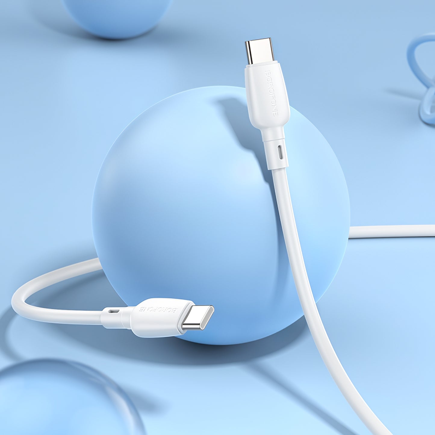 Kabel za Prijenos Podataka i Punjenje USB-C - USB-C Borofone BX93, 60W, 1m, Bijeli