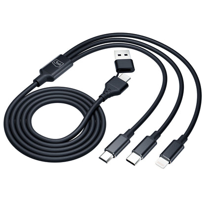 Kabel za punjenje USB-A / USB-C - Lightning / microUSB / USB-C 3MK Hyper 3in1, 12W, 1.5m, Crni