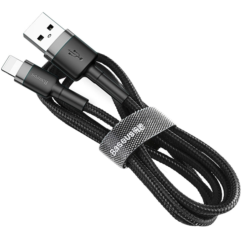 Kabel za Prijenos Podataka i Punjenje USB-A - Lightning Baseus Cafule, 18W, 0.5m, Sivi CALKLF-AG1