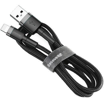 Kabel za Prijenos Podataka i Punjenje USB-A - Lightning Baseus Cafule, 18W, 0.5m, Sivi CALKLF-AG1