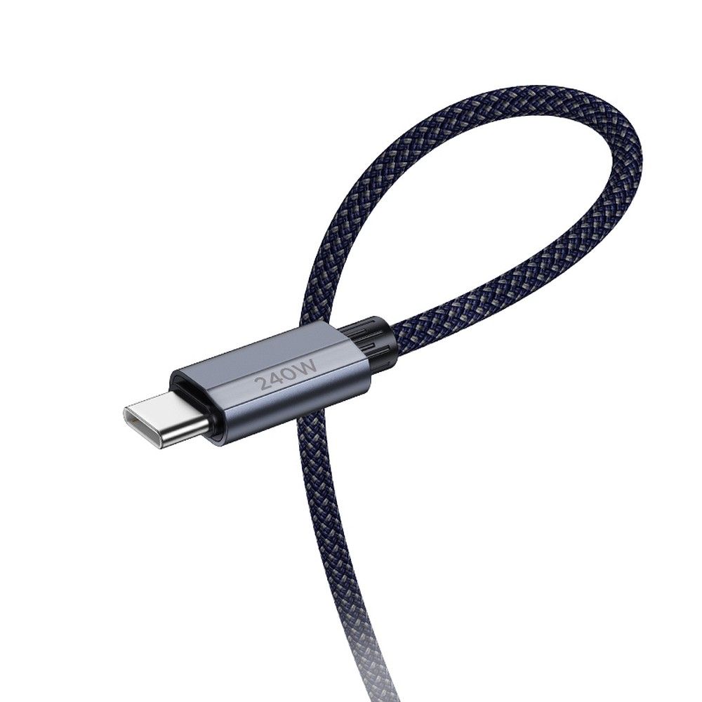 Kabel za Prijenos Podataka i Punjenje USB-C - USB-C HOCO U134, 240W, 1.8m, Sivi
