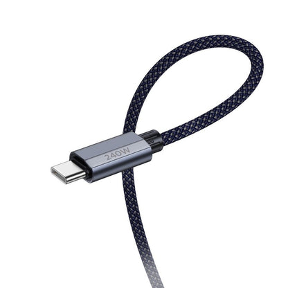 Kabel za Prijenos Podataka i Punjenje USB-C - USB-C HOCO U134, 240W, 1.8m, Sivi
