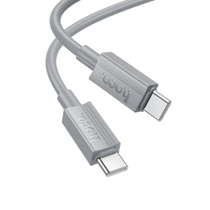 Kabel za prijenos podataka i punjenje USB-C - USB-C HOCO X107, 60W, 1m, Sivi