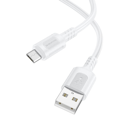 Kabel za Prijenos Podataka i Punjenje USB-A - microUSB Borofone BX111 Feliz, 18W, 1m, Bijeli