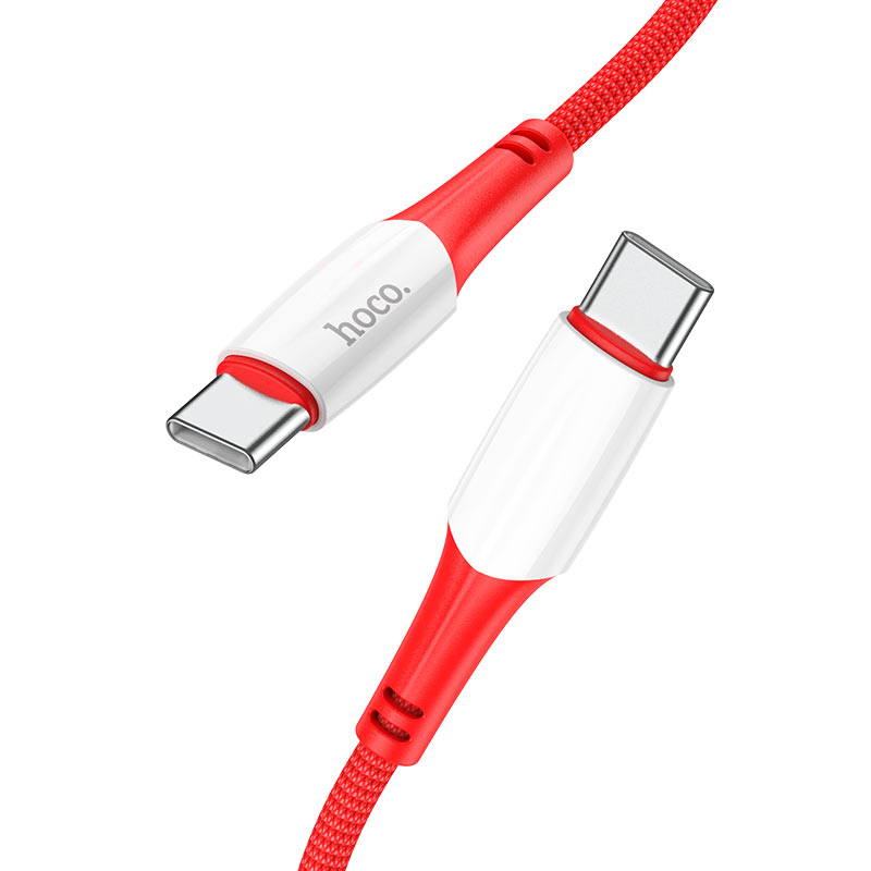 Kabel za Prijenos Podataka i Punjenje USB-C - USB-C HOCO X70, 60W, 1m, Crveni