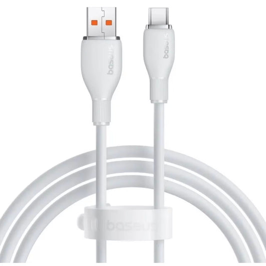 Kabel za Prijenos Podataka i Punjenje USB-A - USB-C Baseus Pudding, 100W, 1.2m, Bijeli